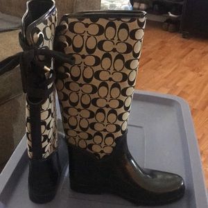 Coach rain boots